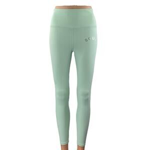Soul Women's Mint Green High Waisted Yoga Workout Athletic Leggings Pants Size M